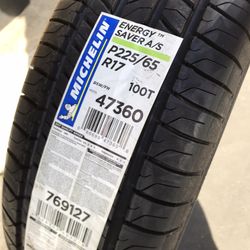 225-65-17 Michelin A/S Energy Saver @wholesale Prices -we Deliver Only -New Tires Only