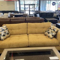 One Year Old Gold Couch Like New Condition