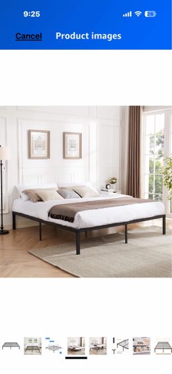 14” king size metal frame