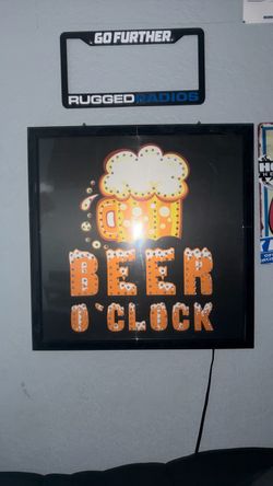 Beer O’Clock LED hangup sign