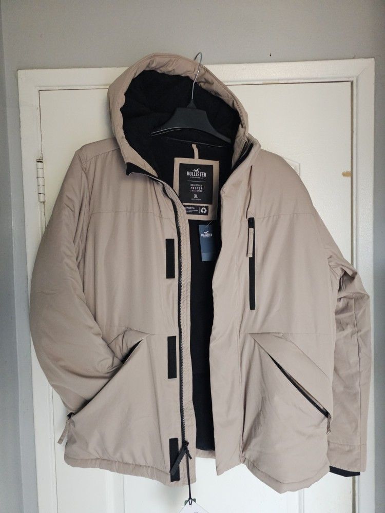 Men's Hollister Jacket XL Chamarra Puffer 