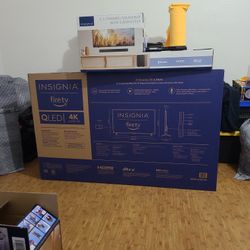 Insignia 4K QLED 55" FireTV & Insignia 2.1 Channel Soundbar w/ Subwoofer