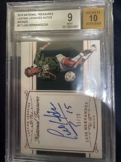 2018 Luis Fernandez National treasures on card /25