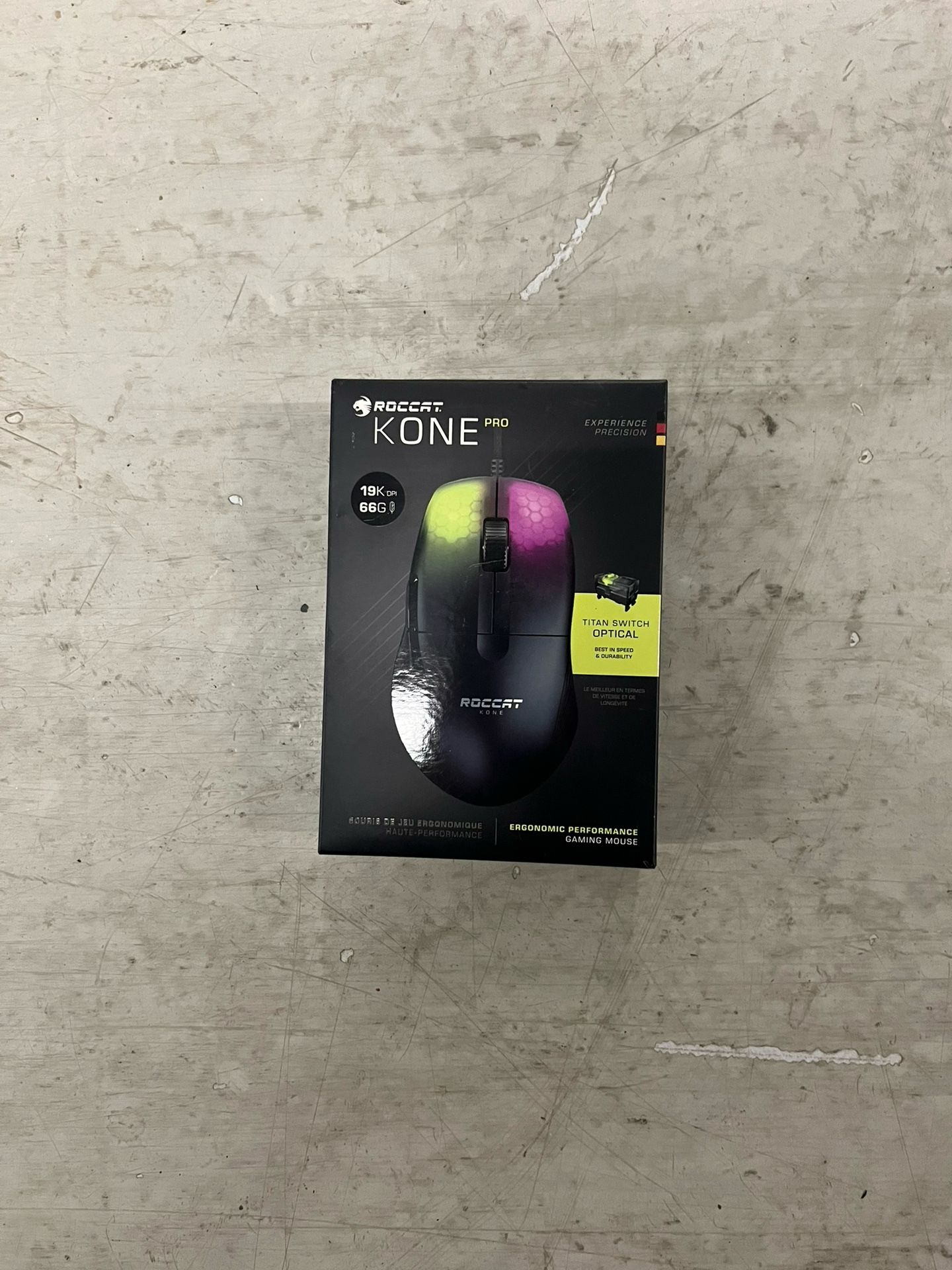 ROCCAT Kone Pro PC Gaming Mouse, Lightweight Ergonomic Design, Titan Switch Optical, AIMO RGB Lighting, Superlight Wired Computer Mouse, Titan Scroll