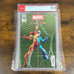 Kith Marvel vs Capcom Iron Man vs Mega Man Comic Book #1 Green Variant PSA 9.4 Graded Comic
