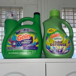Gain Odor Defense detergent and softener