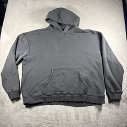 Elwood Core Hoodie Men’s XL Gray Faded Pullover Sweatshirt Organic Cotton