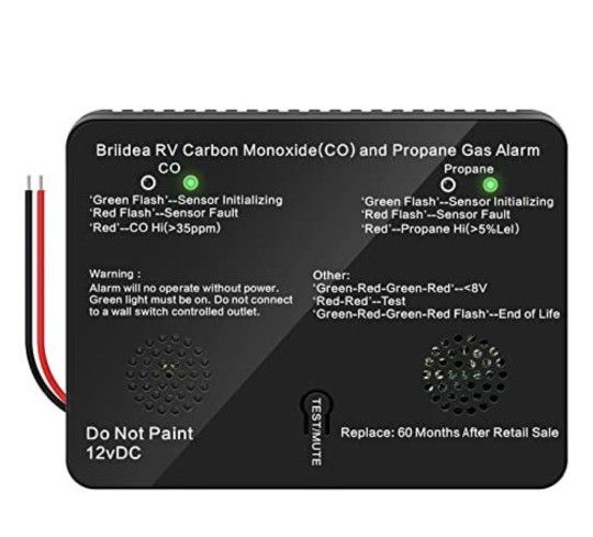 RV carbon monoxide & propane gas Alarm 