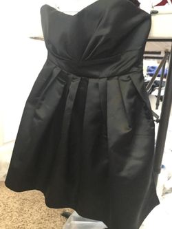 Black satin dress