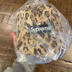 Supreme GOODENOUGH Crushed Rayon Camp Cap Leopard
