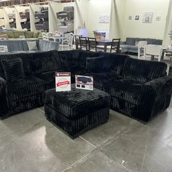 New Black Sectional 