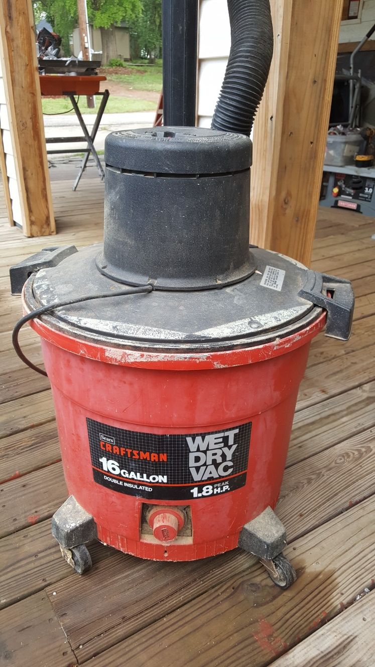 Craftsman wet dry vac 1.8h.p.