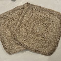 Natural Woven Jute Placemats – Set of 4