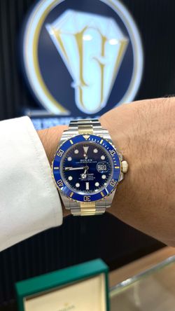 Brand New Rolex Submariner Bluesy 126613LB Blue Ceramic Bezel on Two Tone Oyster and Stainless Steel Bracelet 2026 FULL SET! FULL LINKS