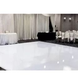 White dance floor wrap 30x21 feet all white glossy