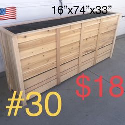 Wood Planter Box Garden Raised Herb Pots 