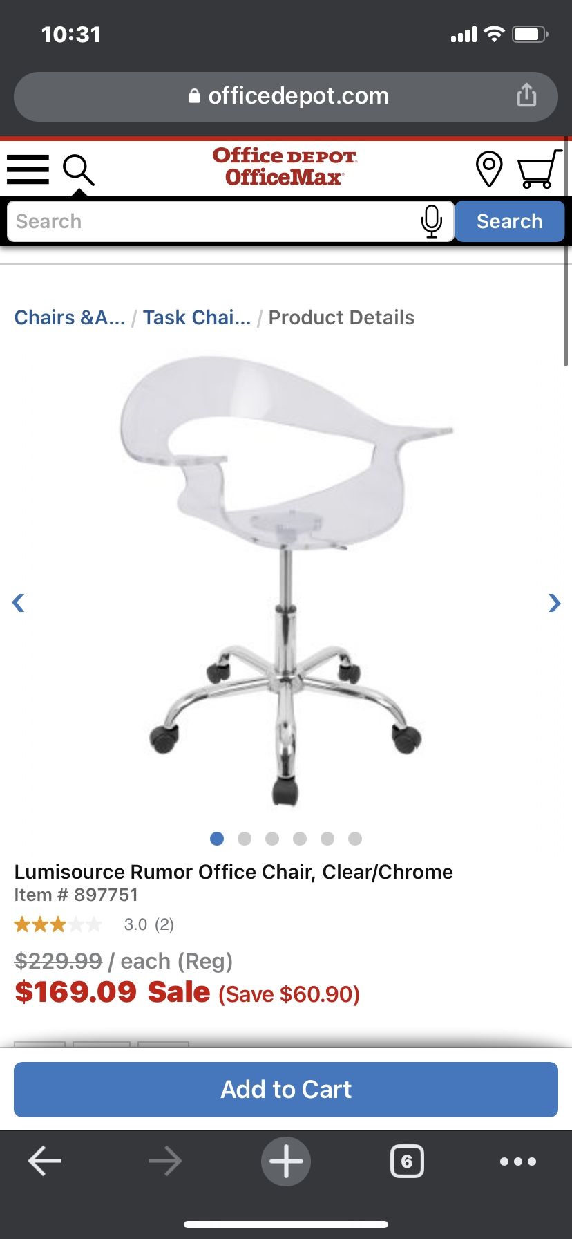 Clear Office Chair