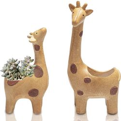 Ceramic Giraffe Shaped Plant Pots 