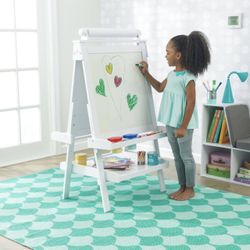 KidKraft Deluxe Wooden Easel with Chalkboard and Dry Erase Surfaces
