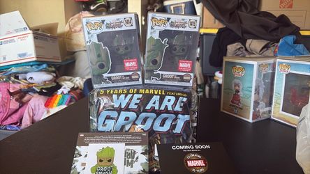 Funko Pop Marvel Collector Corps We Are Groot Set