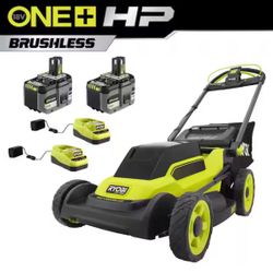 RYOBI ONE+ HP 18V Brushless 20 in. Cordless Battery Walk Behind Self-Propelled Lawn Mower w/ (2) 6.0 Ah Batteries and Chargers @386