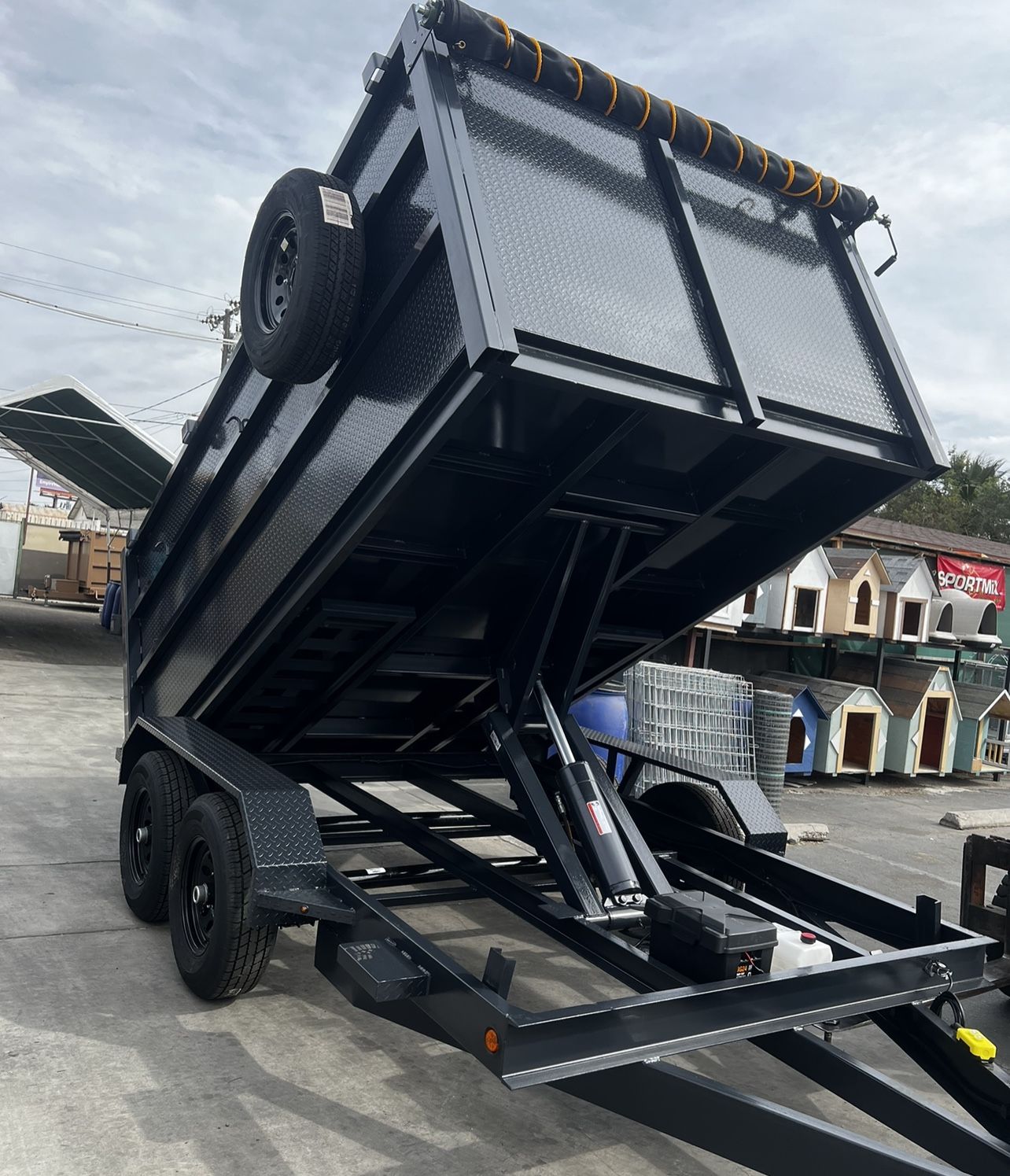 Scissor lift Dump Trailer Delivered To You 🚛