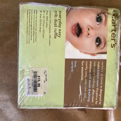 Brand New Carters Brand Crib Dust Ruffle( White)