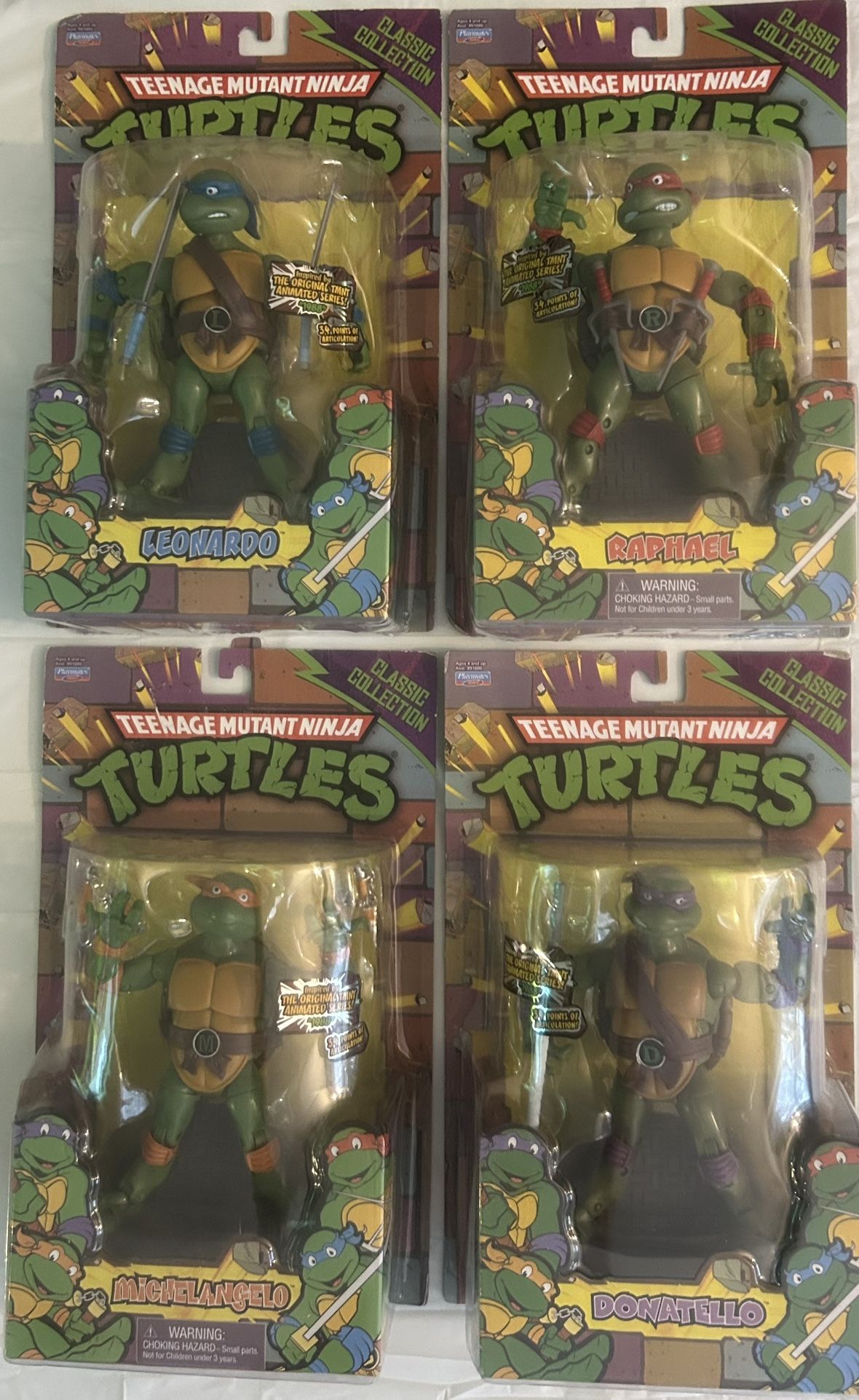 4 LOT TMNT Teenage Mutant Ninja Turtles Classic Collection Action Figures 2012