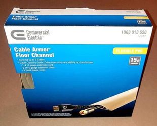 Commercial Electric 15 Foot Cable Armor Floor Channel Flexible PVC Ivory *New*