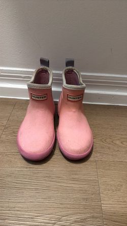 Hunter Kids Pink Chelsea Rain Boots