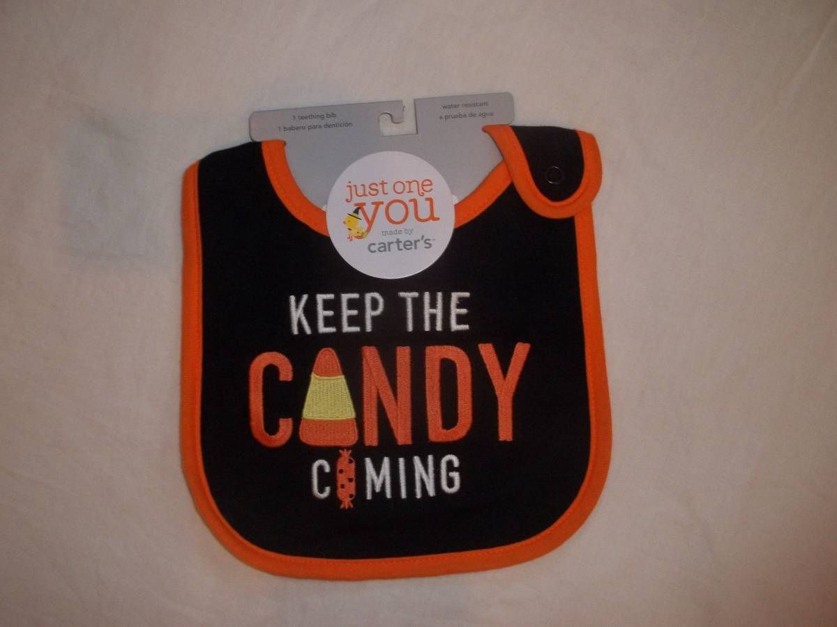 NWT "KEEP THE CANDY COMING" Teething Water Resistant Baby Bib