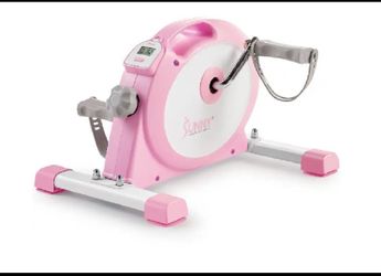 New Other Sunny Health & Fitness Under Desk Smart Mini Exercise Bike, Pink/White
