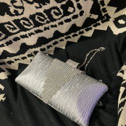 Sparkly Silver Clutch Bag