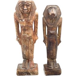 Egyptian King Tut And Deity Statues