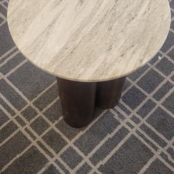 marble end table 18 inch round
