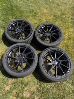 18" Liquid Metal squared set-up wheels