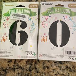 Balloons “6 -0” and Cake Topper