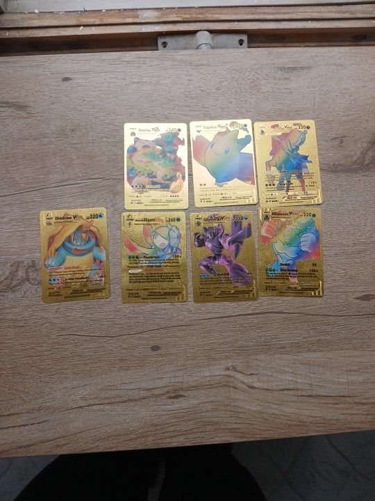 Gold Pokemon Cards Decoration (Fake)