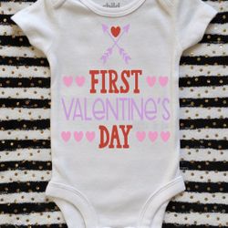 First Valentines Day Onesie