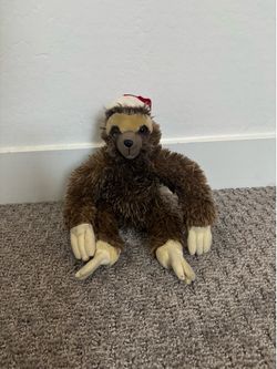 Christmas sloth plush