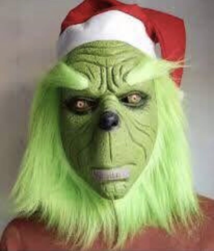 Brand new unopened grinch head mask