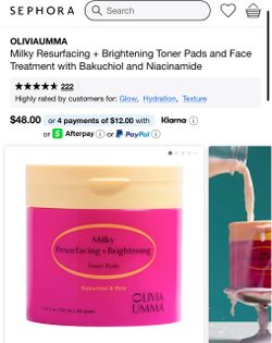 OLIVIAUMMA Milky Resurfacing + Brightening Toner Pads