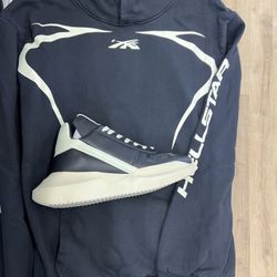 Rick Owens Black Sneakers With Hoodie 
