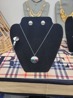 Necklace/Earrings And Bracelet Set Of 3