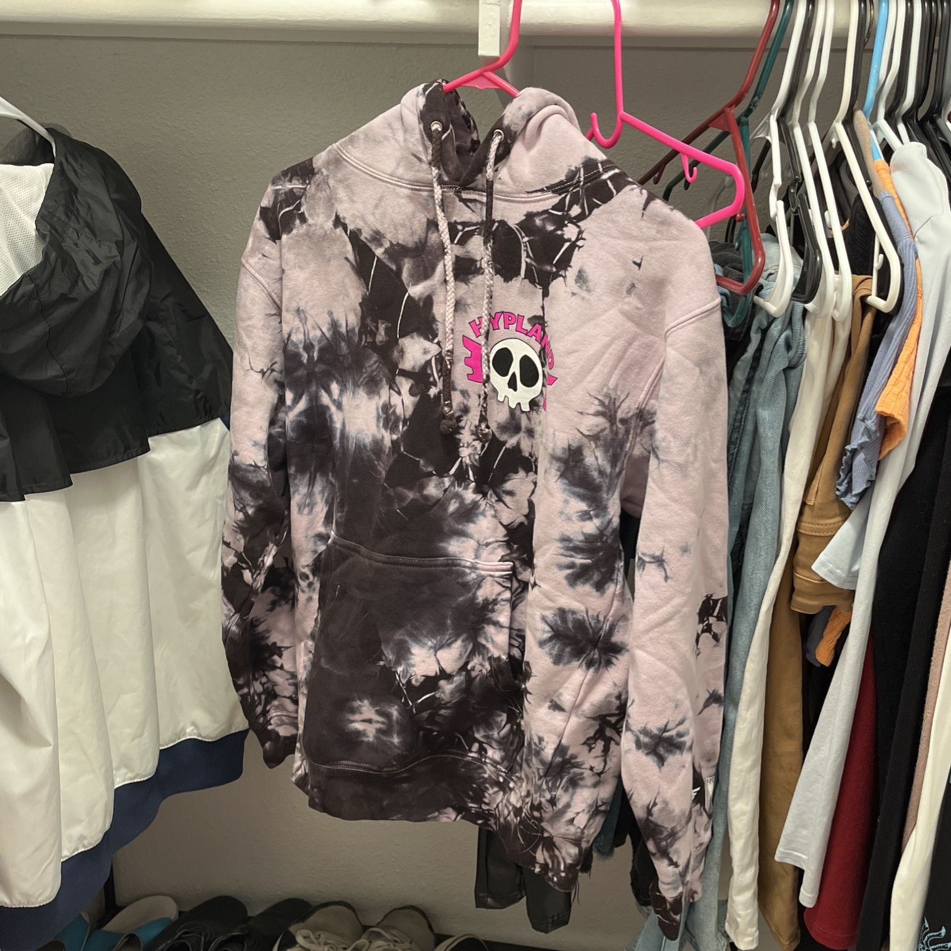 Hypland Naruto Hoodie Pink Tye Die