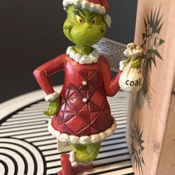 New Jim Shore Grinch with Bag of Coal Hanging Ornament - Dr. Seuss Enesco 2023 w/ Original Box