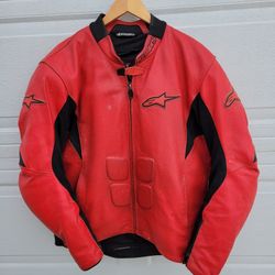 Alpinestars Red  Leather Jacket