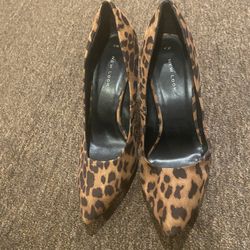 EUC New Look Leopard Cheetah Print Animal Stiletto High Heels Pumps does 7/40