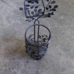 Bathroom Can With Toilet Paper Holder Attached Metal