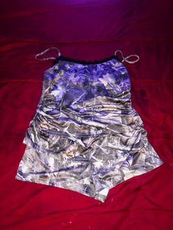 SHEIN Camo Print Tankini Swimsuit Set